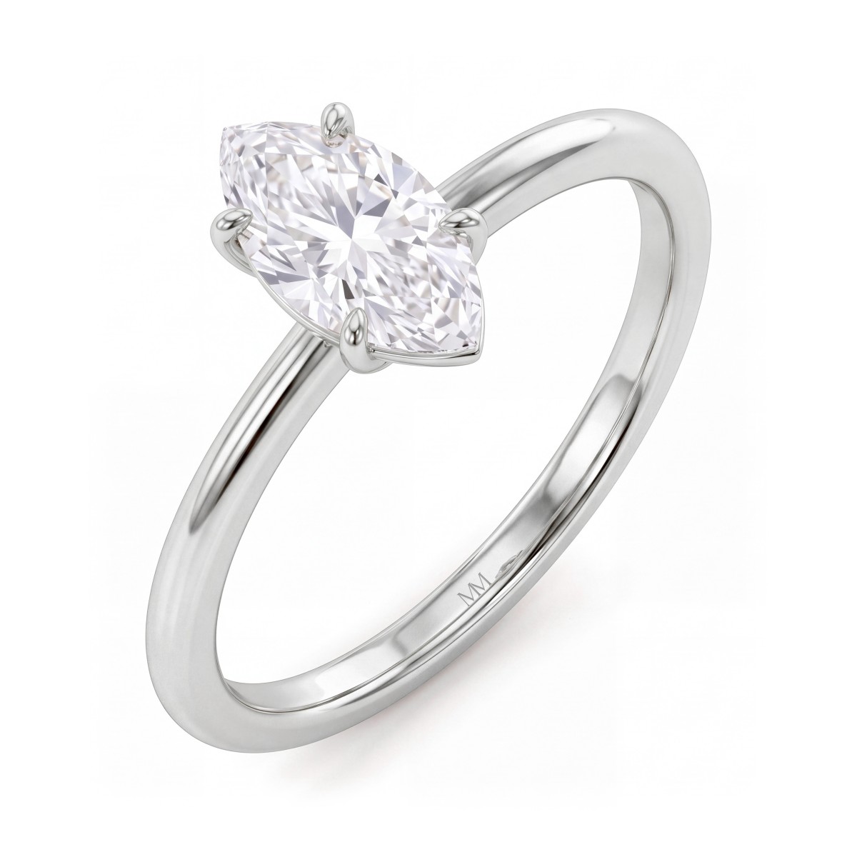 Willow - Inel de logodnă solitaire cu moissanit marquise