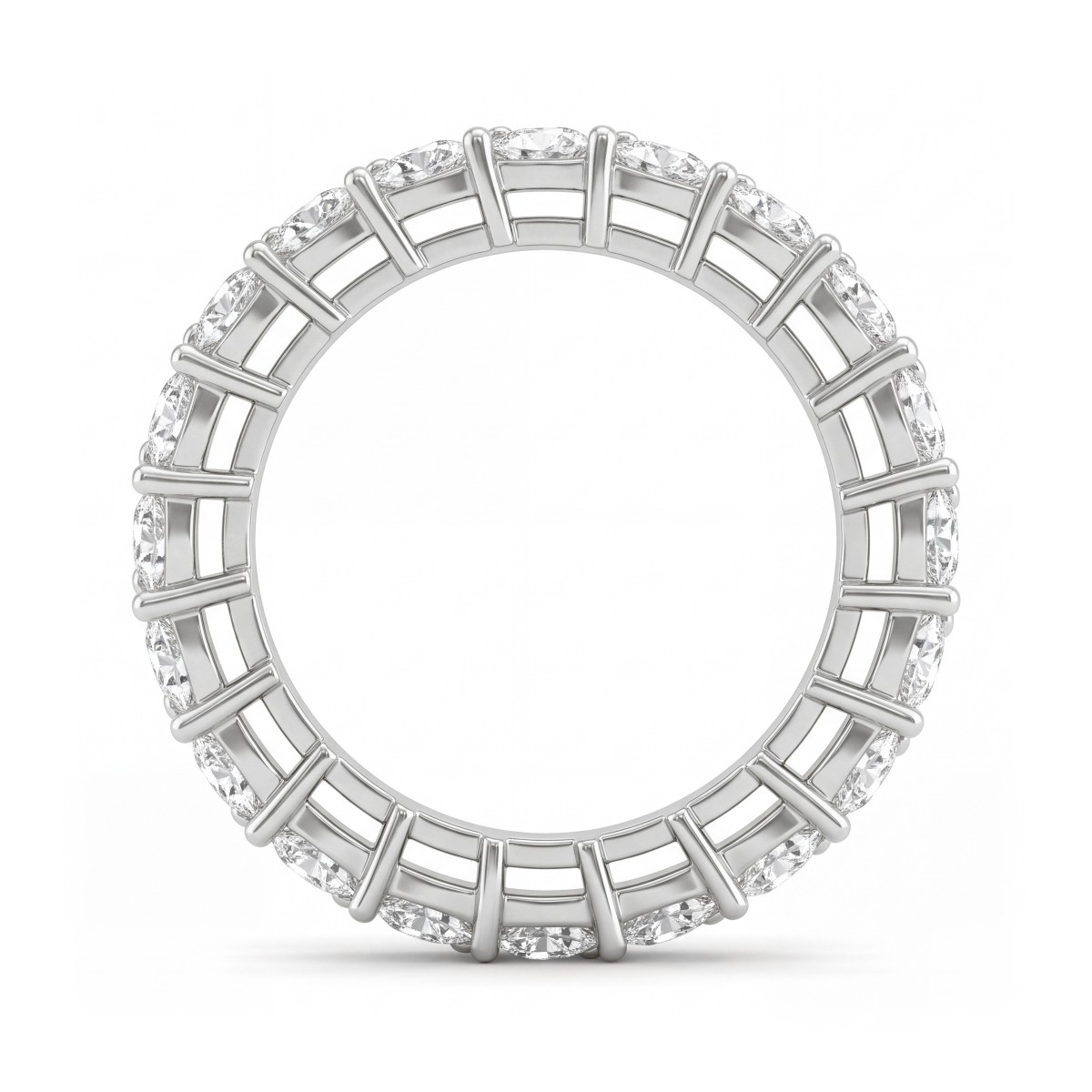 Laurel - Inel eternity complet cu moissanite cu tăietură pară dispuse înclinat