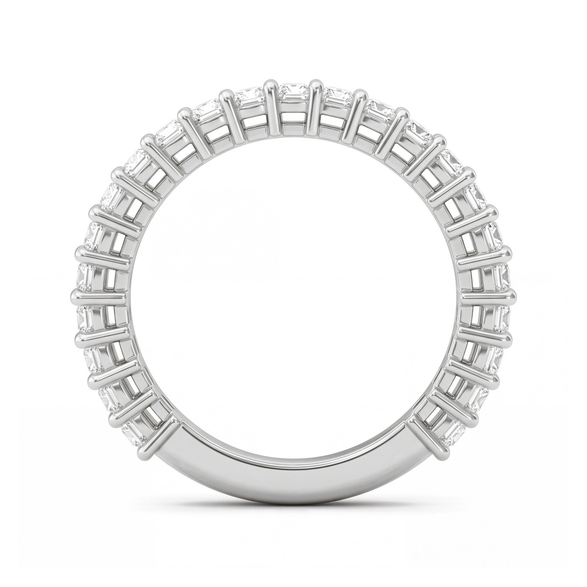Radiline - Bandă de eternitate pe trei sferturi cu moissanite cu tăietură radiant