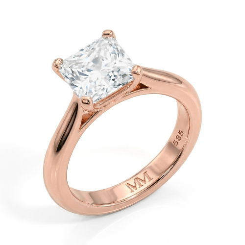Iris – Inel solitaire cu moissanit princess