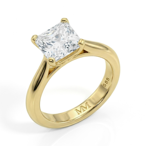 Iris – Inel solitaire cu moissanit princess