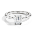 Elysium - Inel solitaire cu moissanit cu tăietură emerald | My Moissanite
