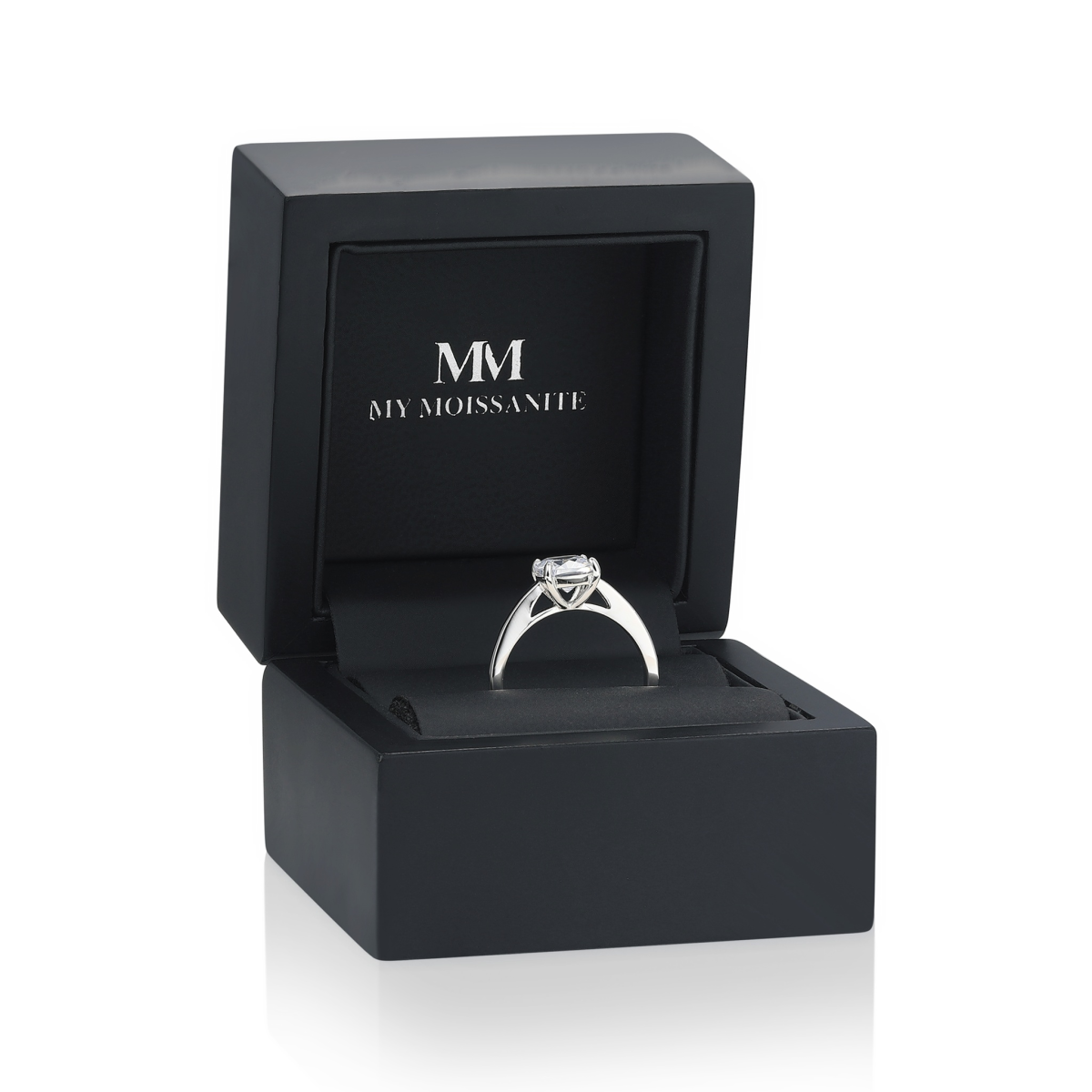 Elara - Inel solitaire cu moissanit cushion | My Moissanite