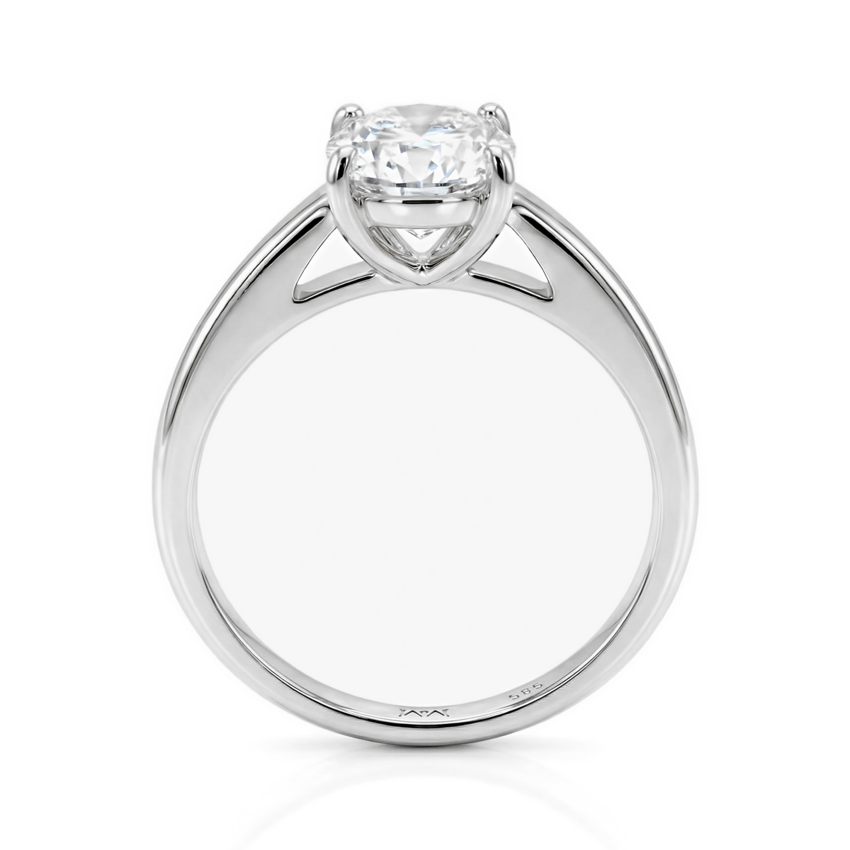 Elara - Inel solitaire cu moissanit cushion | My Moissanite