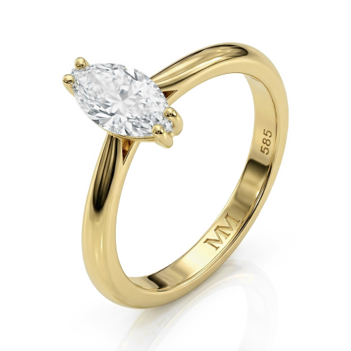 Liana - Inel solitaire cu moissanit marquise