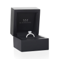 Amoretta - Inel de logodnă cu moissanit cu tăietură în formă de inimă și umeri pavé