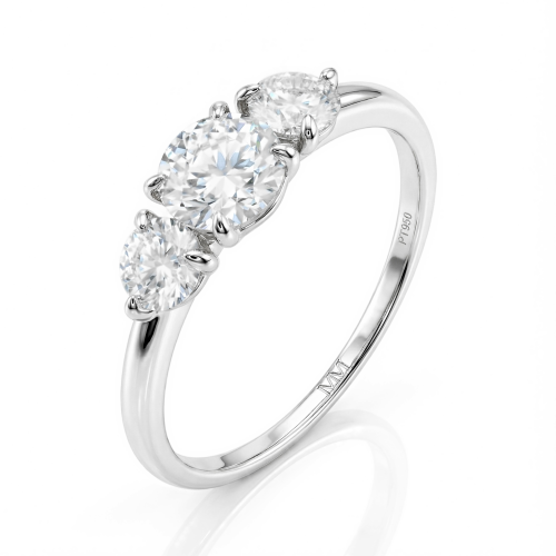 Aventine - Inel cu trei moissanite