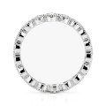 Verona - Inel eternity cu moissanite pătrate și rotunde, cu detalii milgrain