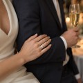 Ondine - Inel cu moissanit oval și grupuri de pietre cu tăietură marquise pe umeri